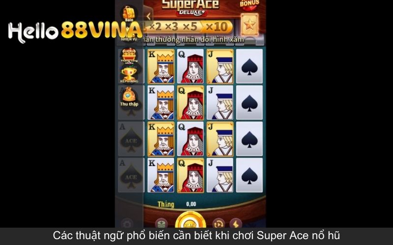 Các thuật ngữ phổ biến cần biết khi chơi Super Ace nổ hũ