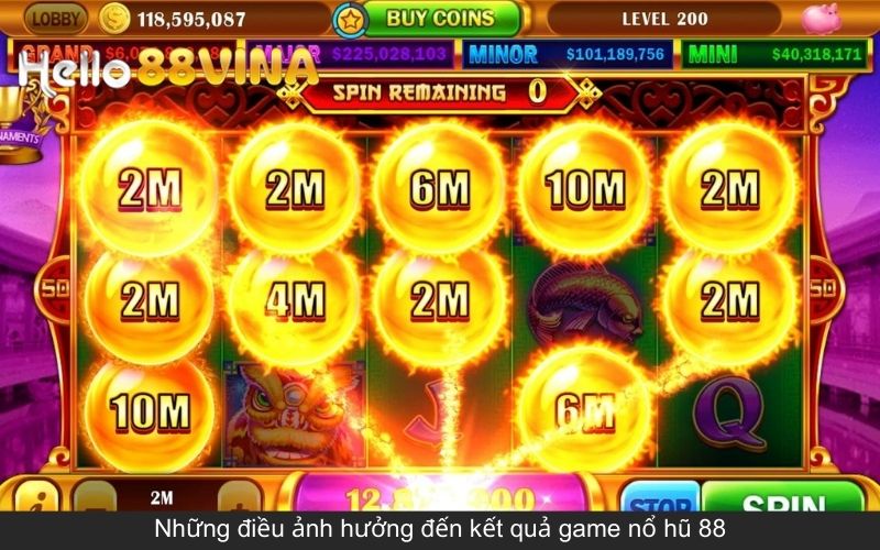 Những điều ảnh hưởng đến kết quả game nổ hũ 88